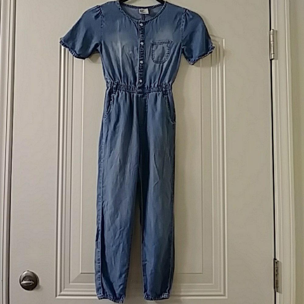 H&M GIRLS DENIUM ROMPER SIZE 6-7 - Picture 3 of 8